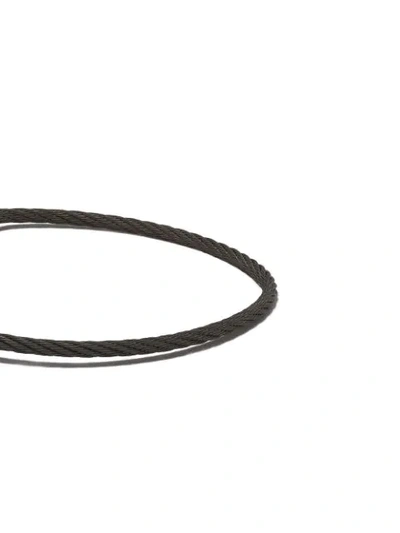 Shop Le Gramme 9 Grams Cable Bracelet In Black Silver