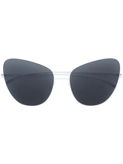 Shop Mykita X Maison Margiela Alien Sunglasses In White