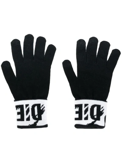 Shop Diesel K-screex Gloves In Black