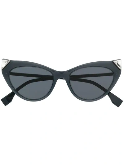 Shop Fendi Cat Eye Sunglasses In Blue