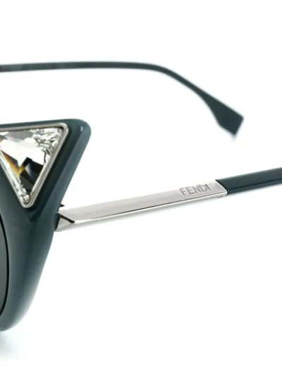 Shop Fendi Cat Eye Sunglasses In Blue