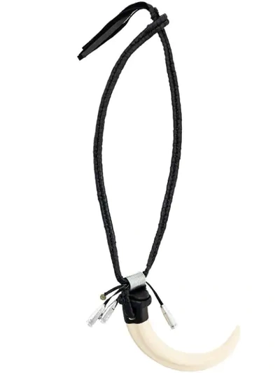 Shop Ktz Tooth Necklace In Black