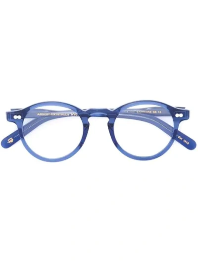 Shop Moscot 'miltzen' Glasses In Blue