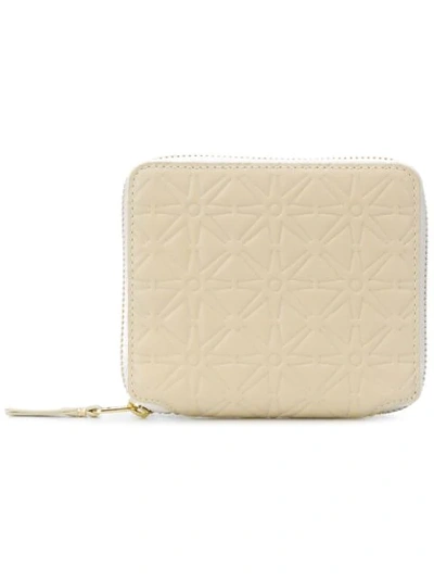 Shop Comme Des Garçons Textured Leather Wallet In White
