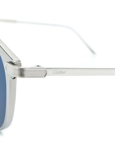 Shop Cartier C Décor Pantos-frame Sunglasses In Metallic