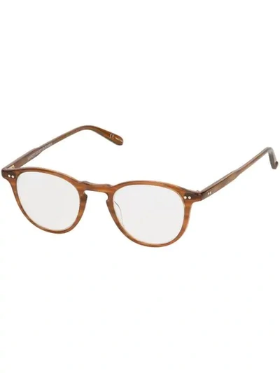 Shop Garrett Leight 'hampton' Glasses In Brown