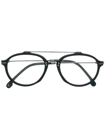 Shop Carrera Round Frame Glasses In Black