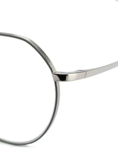 Shop Thom Browne Round-frame Eyeglasses In Silver