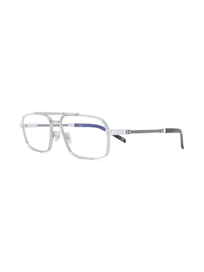 Shop Hublot Eyewear Metal Frame Glasses In 金属色