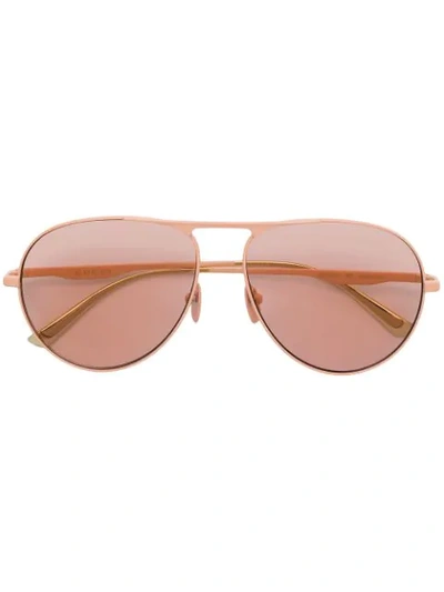 Shop Gucci Aviator Sunglasses In Pink & Purple