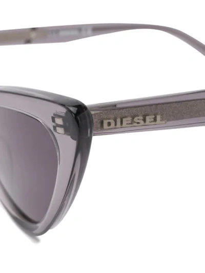Shop Diesel Dl0303 Cat-eye Sunglasses In Grey