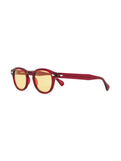 Shop Moscot Lemtosh Sunglasses In 红色