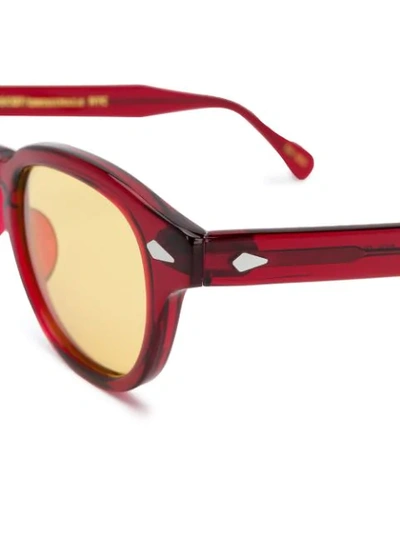 Shop Moscot Lemtosh Sunglasses In 红色