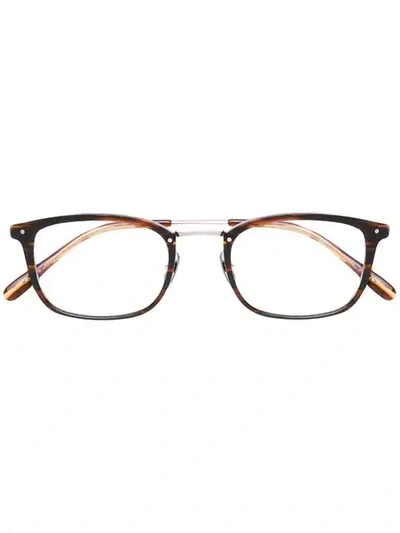 Shop Yellows Plus Val Square Frame Glasses - Brown