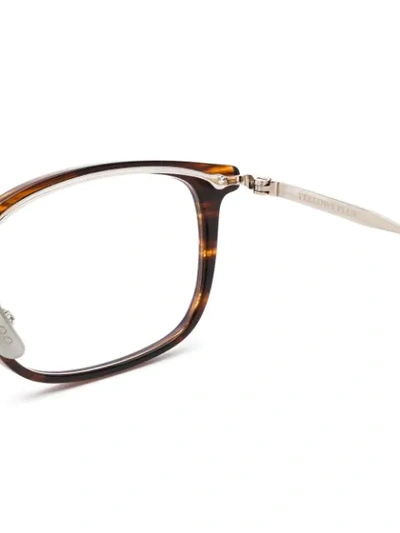 Shop Yellows Plus Val Square Frame Glasses - Brown