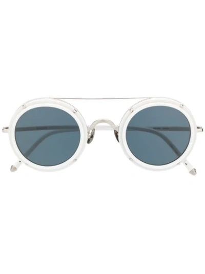 Shop Matsuda Circle Frame Sunglasses In Mwtpw White