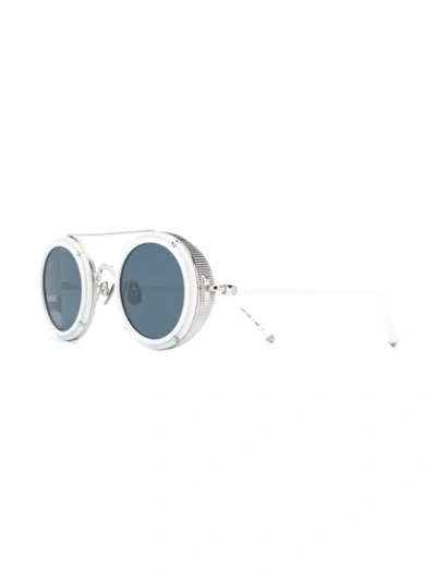 Shop Matsuda Circle Frame Sunglasses In Mwtpw White