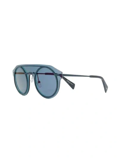 round frame aviator-style sunglasses