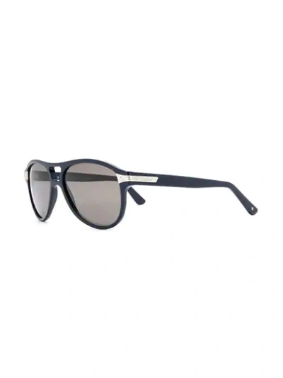 Shop Cartier Santos De  Sunglasses - Blue