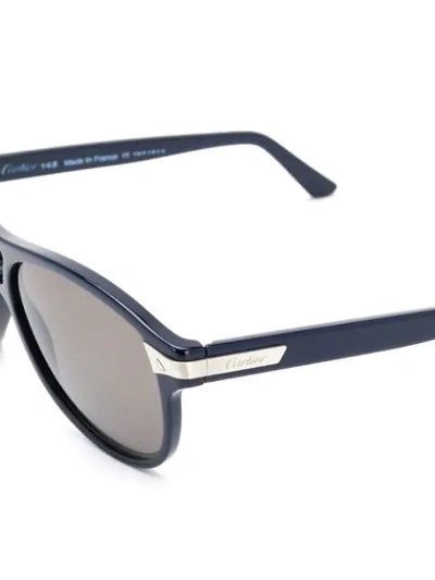 Shop Cartier Santos De  Sunglasses - Blue