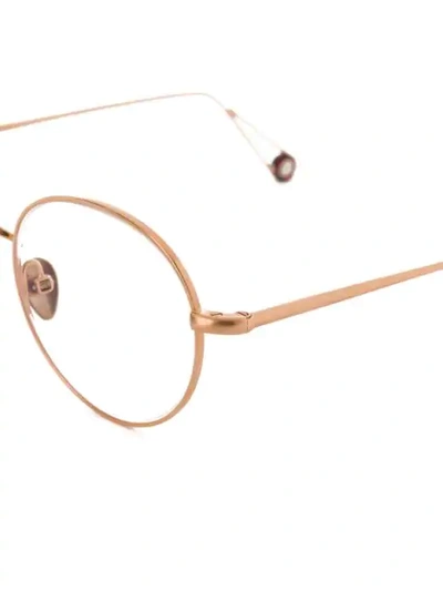 Shop Ahlem Classic Round Glasses In Rose Gold