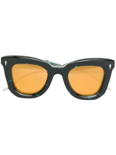 Shop Jacques Marie Mage Mass Sunglasses In Green