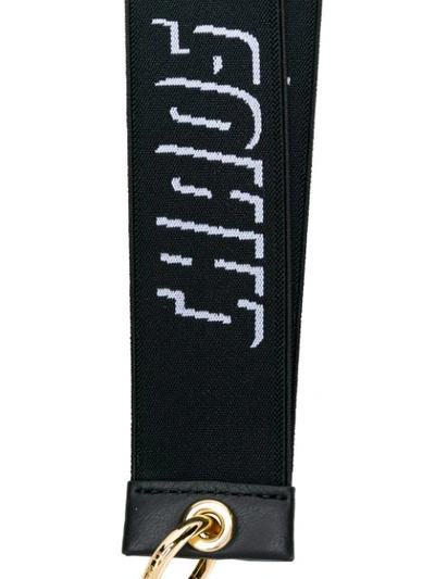 Shop Chaos Woven Logo Lanyard In Black