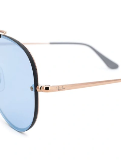 Shop Ray Ban Ray-ban New Aviator Sunglasses - Metallic
