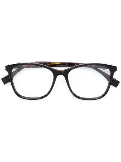 Shop Fendi Square Glasses In 086