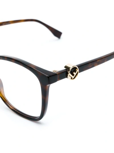 Shop Fendi Square Glasses In 086