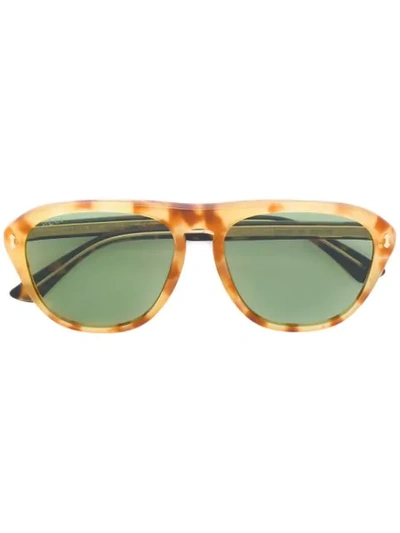 Shop Gucci Aviator-style Sunglasses In Neutrals