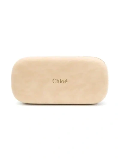 Shop Chloé Square Shaped Glasses In Gold