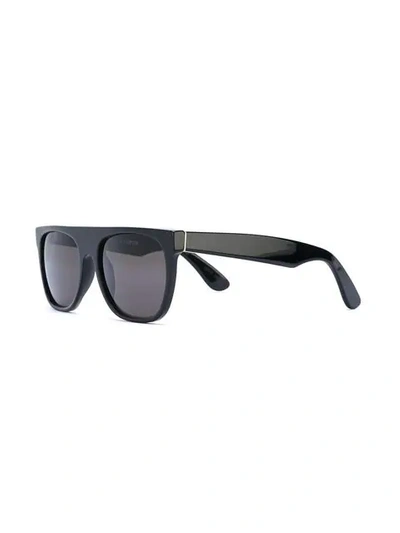 Shop Retrosuperfuture 'flat Top' Sunglasses In Black