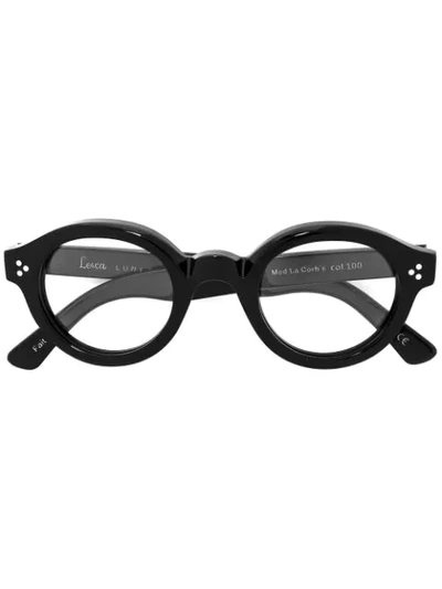 Shop Lesca Lacorbs Glasses In Black