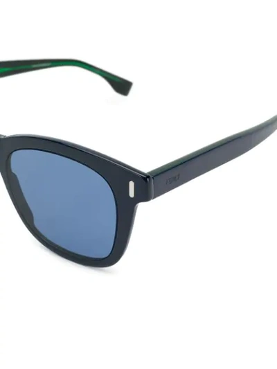 Shop Fendi Bold Frame Sunglasses In Blue
