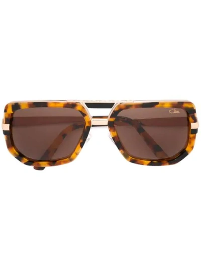 Shop Cazal Tortoiseshell Effect Sunglasses In Brown