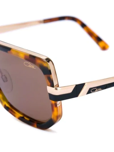 Shop Cazal Tortoiseshell Effect Sunglasses In Brown
