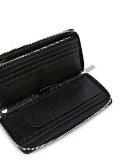 Shop Yohji Yamamoto Skull Cobra Zip Wallet In Black