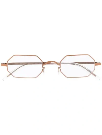 Shop Mykita X Maison Margiela Craft Glasses In Metallic