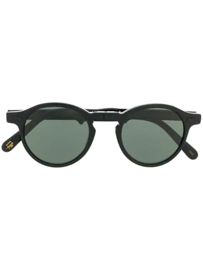 Shop Moscot Miltzen Folded Frame Sunglasses In Black