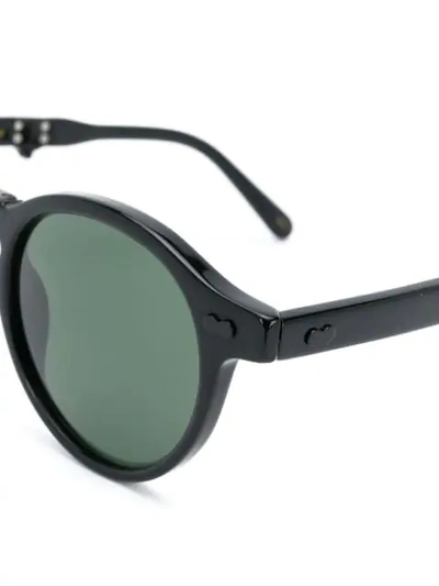 Shop Moscot Miltzen Folded Frame Sunglasses In Black