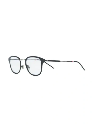Shop Dior Optical Logo Glasses In Black