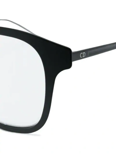 Shop Dior Optical Logo Glasses In Black