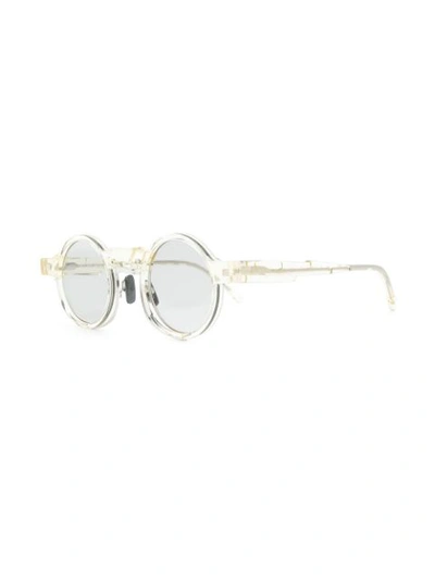 Shop Kuboraum Round Sunglasses In Metallic