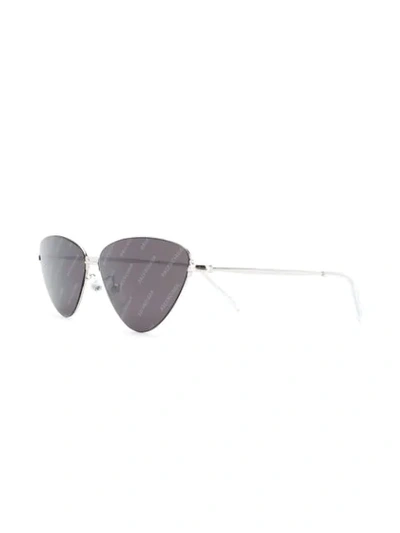 Shop Balenciaga Invisible Cat Sunglasses In Silver