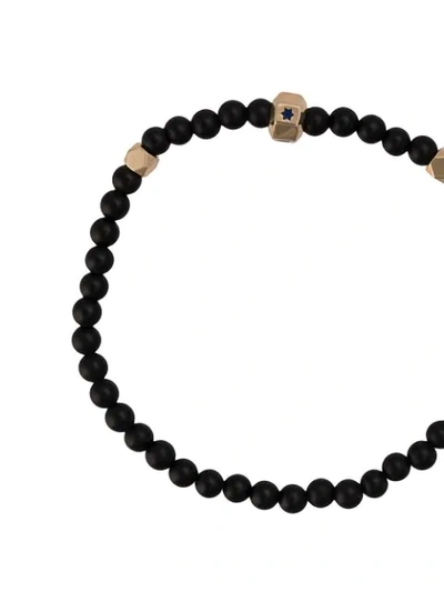 Shop Luis Morais Star Enameled Octagon Bracelet In Black