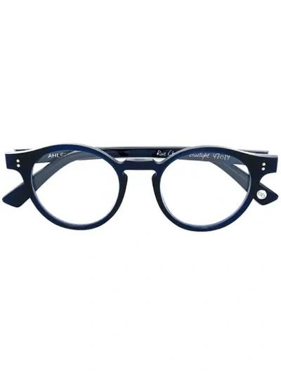 Shop Ahlem Round Frame Glasses In Blue