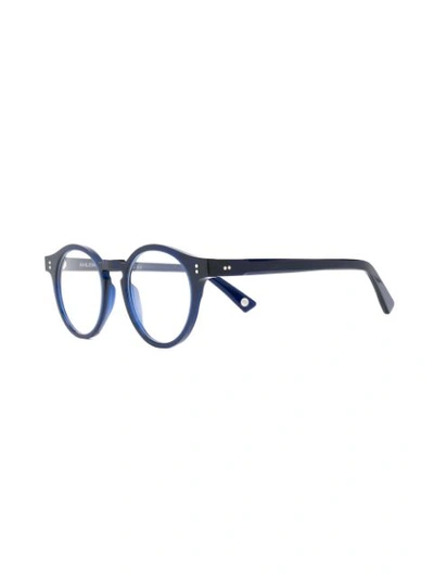 Shop Ahlem Round Frame Glasses In Blue