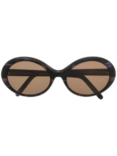 Shop Christian Roth Printed Frame Sunglasses In Purple