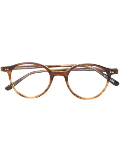 Shop Epos Newpan Round-frame Glasses In Brown